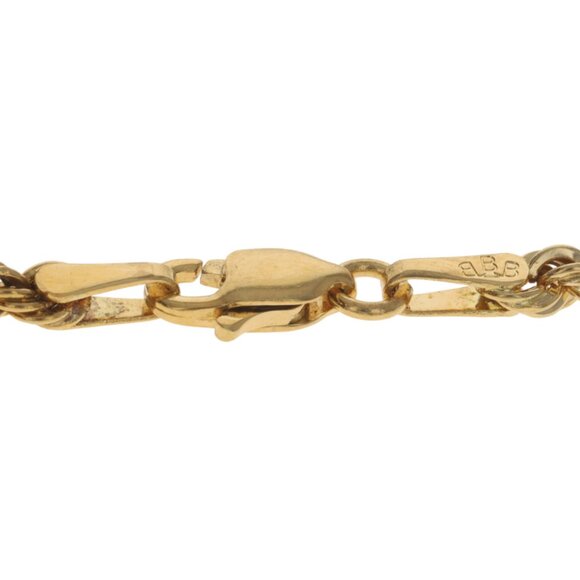 Yellow Gold Diamond Rope Chain Necklace 30" - 18k Round Brilliant .10ctw - Picture 6 of 6